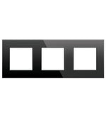 Trivietis stiklo rėmelis (juodas)
