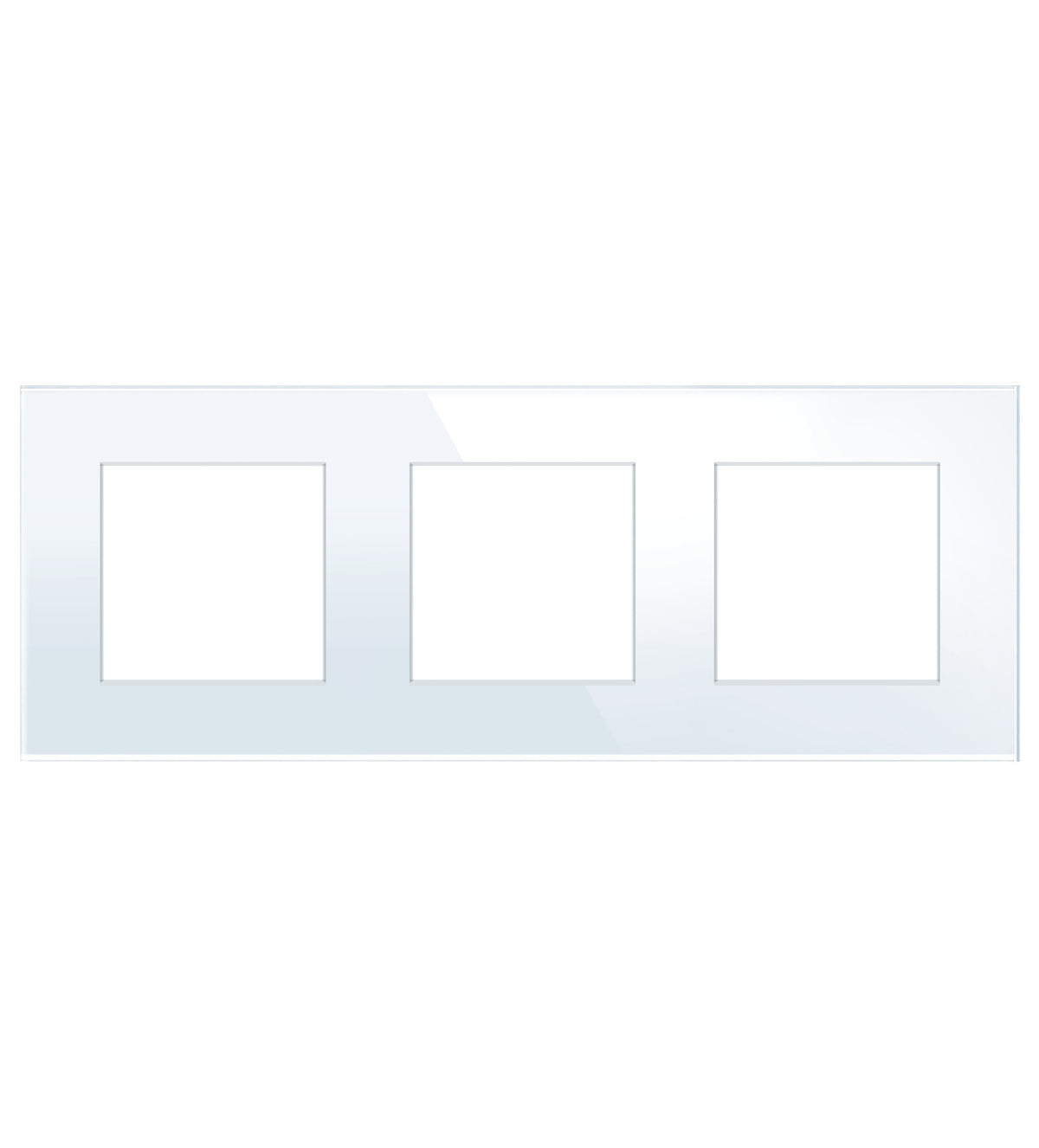 Trivietis stiklo rėmelis (baltas)