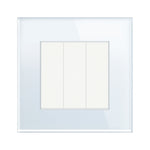 Tripolis mechaninis jungiklis su stikliniu rėmeliu (baltas)