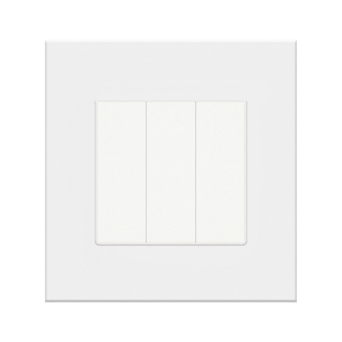 Tripolis mechaninis jungiklis su plastikiniu rėmeliu (baltas)