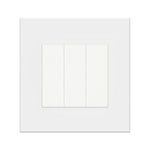 Tripolis mechaninis jungiklis su plastikiniu rėmeliu (baltas)