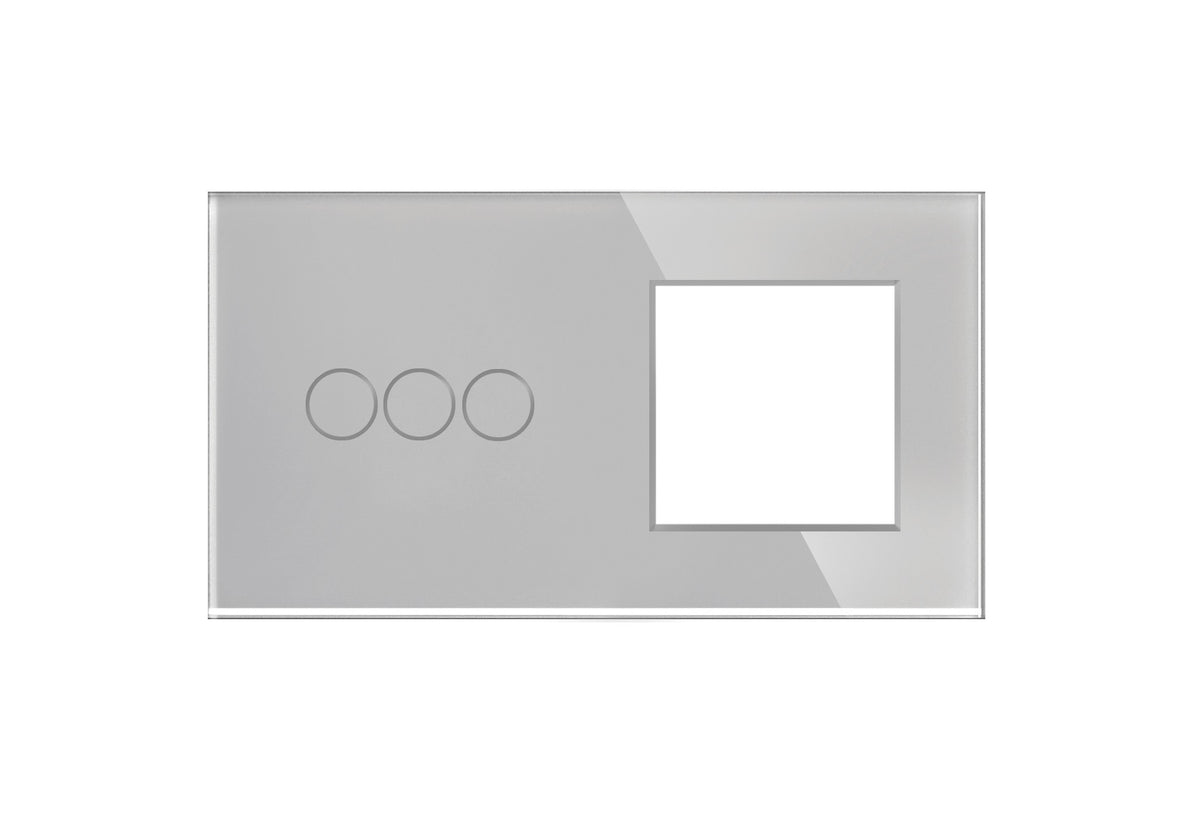 Tripolė panelė su vienviečių rėmeliu (pilka)