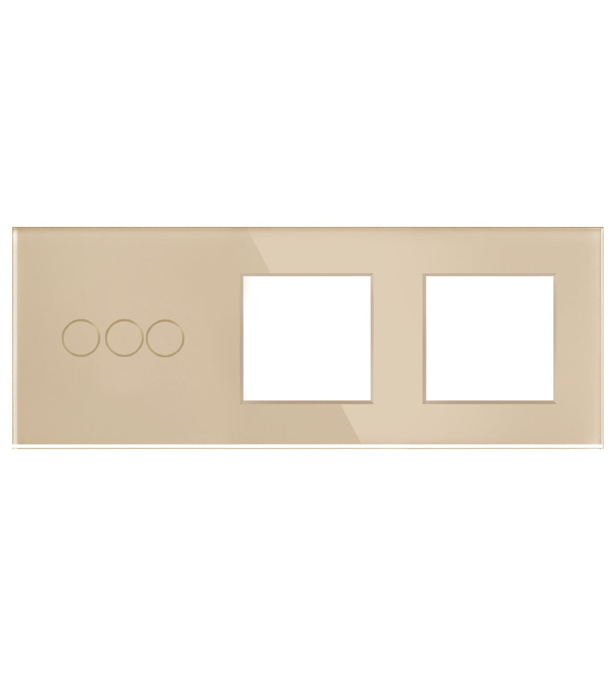 Tripolė panelė su dviviečiu rėmeliu (auksinė)