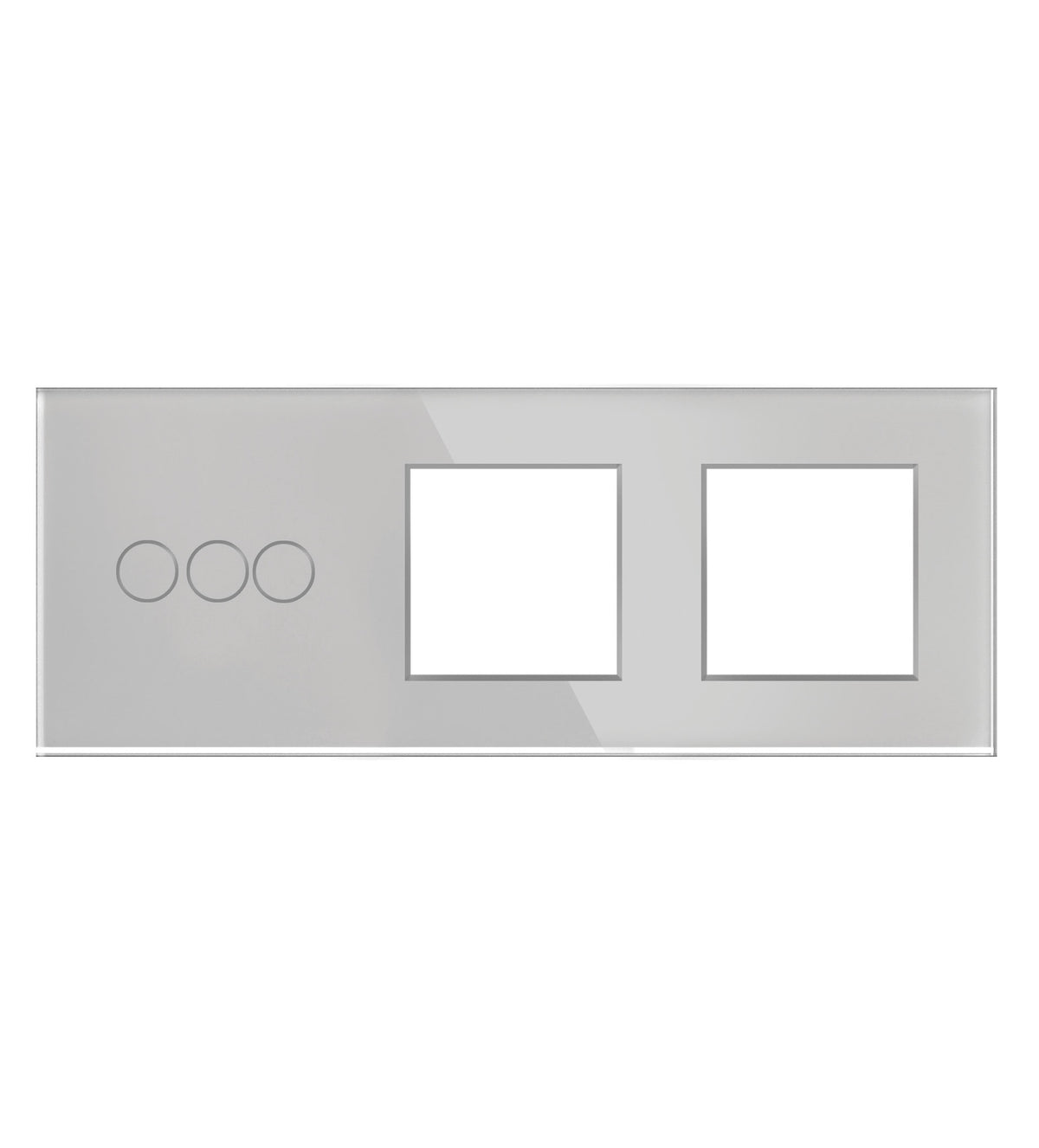 Tripolė panelė su dviviečiu rėmeliu (pilka)