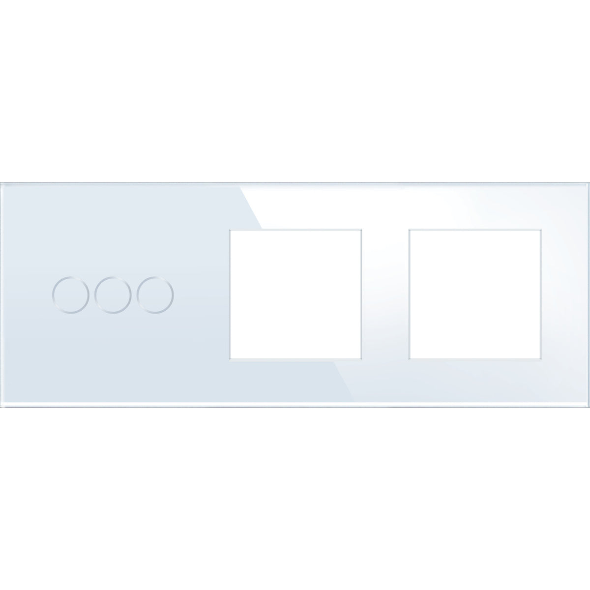 Tripolė panelė su dviviečiu rėmeliu (baltas)