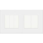 Dvivietis tripolis/dvipolis mechaninis jungiklis su plastikiniu rėmeliu (baltas)