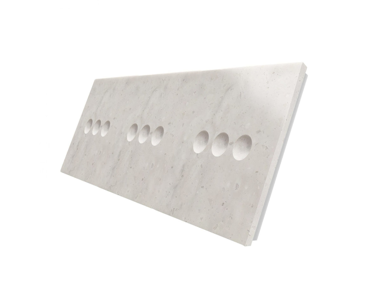 Trivietė, tripolė , sensorinė marmuro (Aurora Bianco) panelė