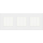 Trivietis tripolis mechaninis jungiklis su plastikiniu rėmeliu (baltas)