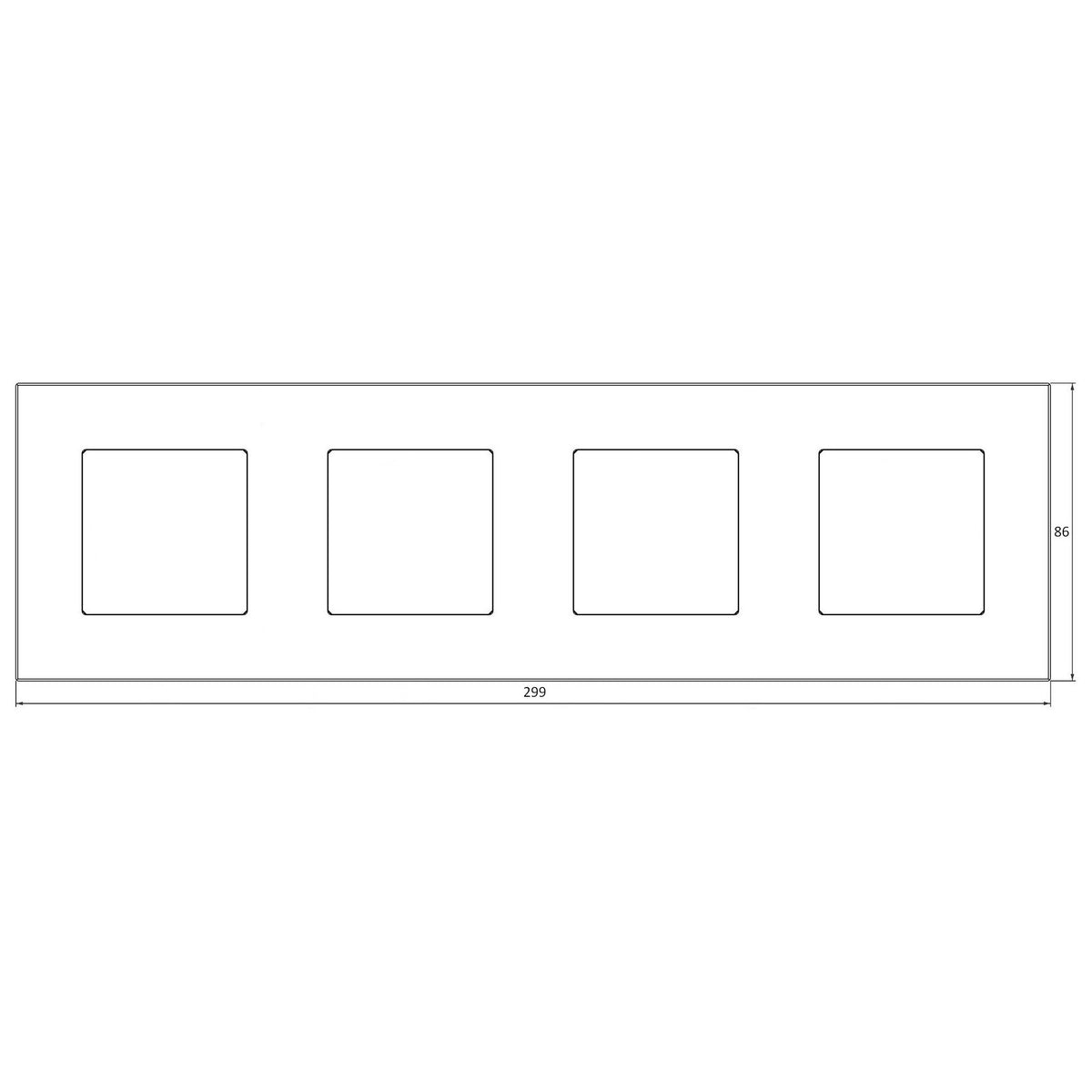 Keturvietis aliuminio rėmelis (auksinis)