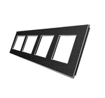 Keturvietis aliuminio rėmelis (juodas)