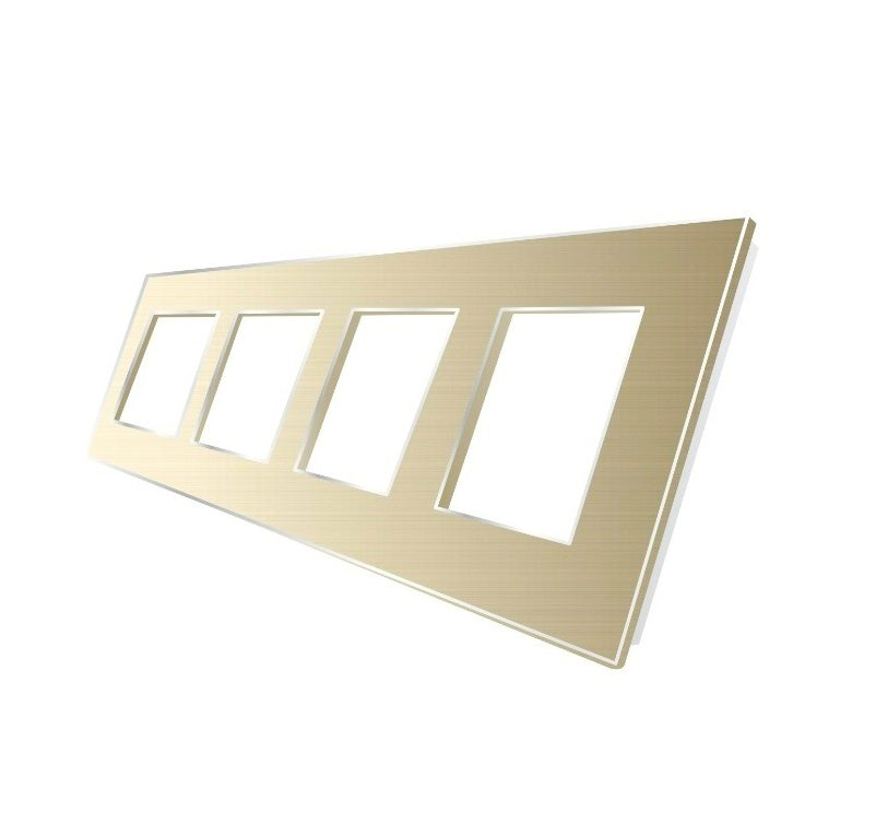 Keturvietis aliuminio rėmelis (auksinis)