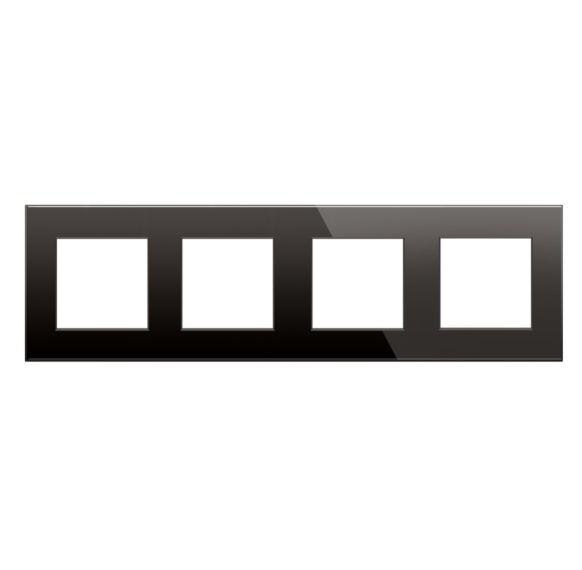 Keturvietis stiklo rėmelis (juodas)