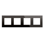 Keturvietis stiklo rėmelis (juodas)