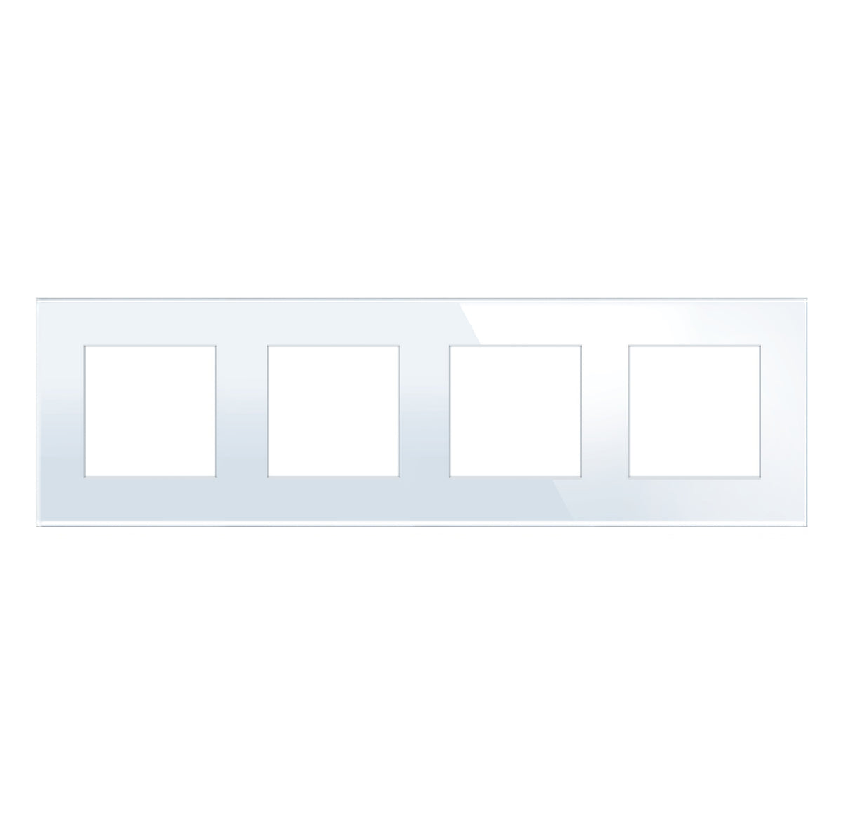 Keturvietis stiklo rėmelis (baltas)