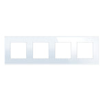 Keturvietis stiklo rėmelis (baltas)