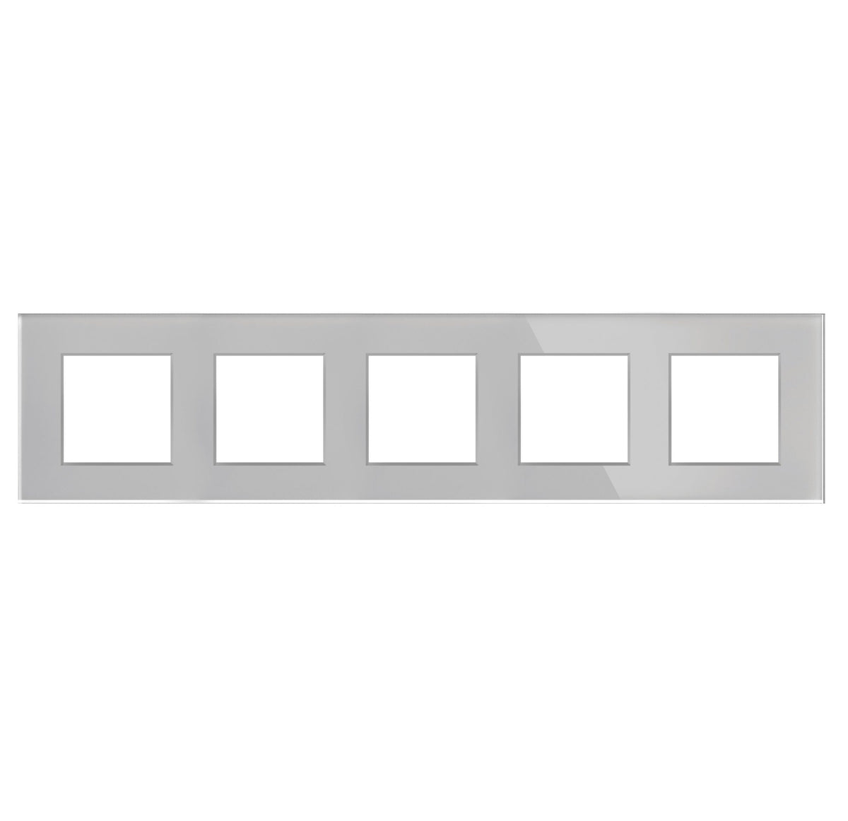 Penkiavietis stiklo rėmelis (pilka)
