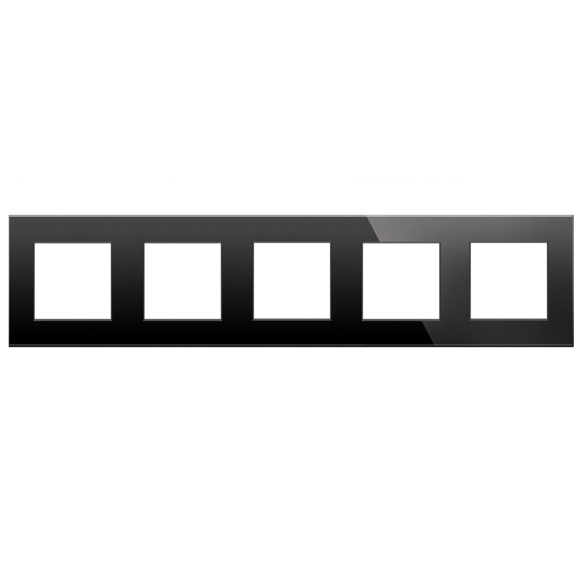 Penkiavietis stiklo rėmelis (juodas)