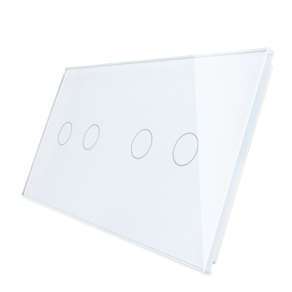 Dvivietė, dvipolė, sensorinė stiklo panelė (balta)