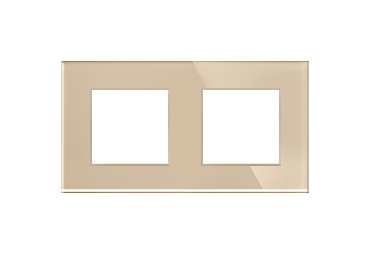 Dvivietis stiklo rėmelis (auksinis)