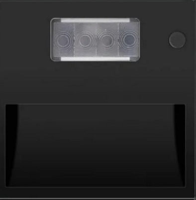 Laiptų šviestuvas juodos spalvos su judesio davikliu (be rėmelio)