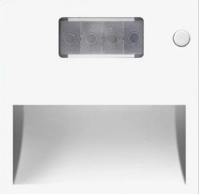 Laiptų šviestuvas baltos spalvos su judesio davikliu (be rėmelio)