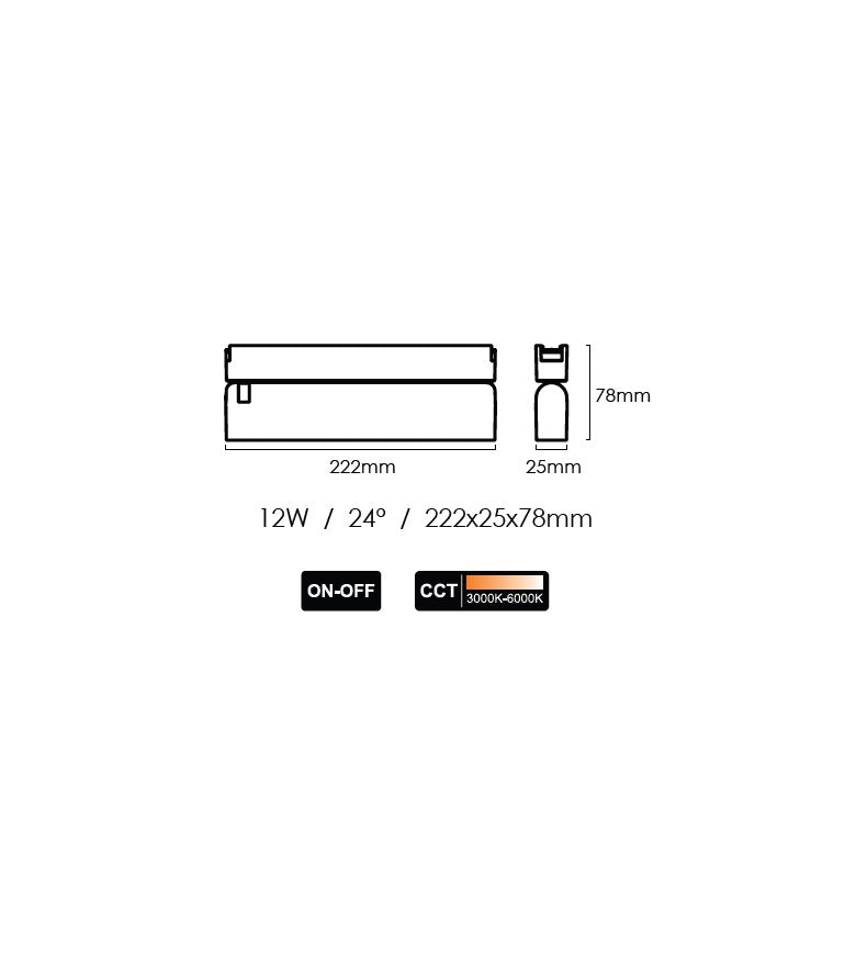 "Grille" kryptinis šviestuvas, 12W
