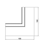 Kampinis sujungimas (įleidžiamo bėgelio) KSPT-2, 11mm