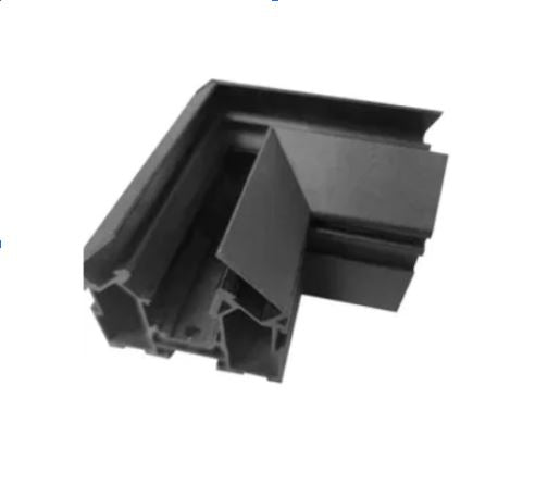 Kampinis sujungimas "L" formos (įtempiamų lubų bėgelio)