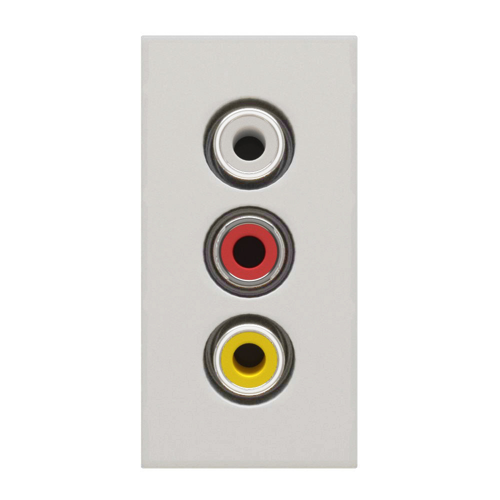 RCA lizdas baltos spalvos