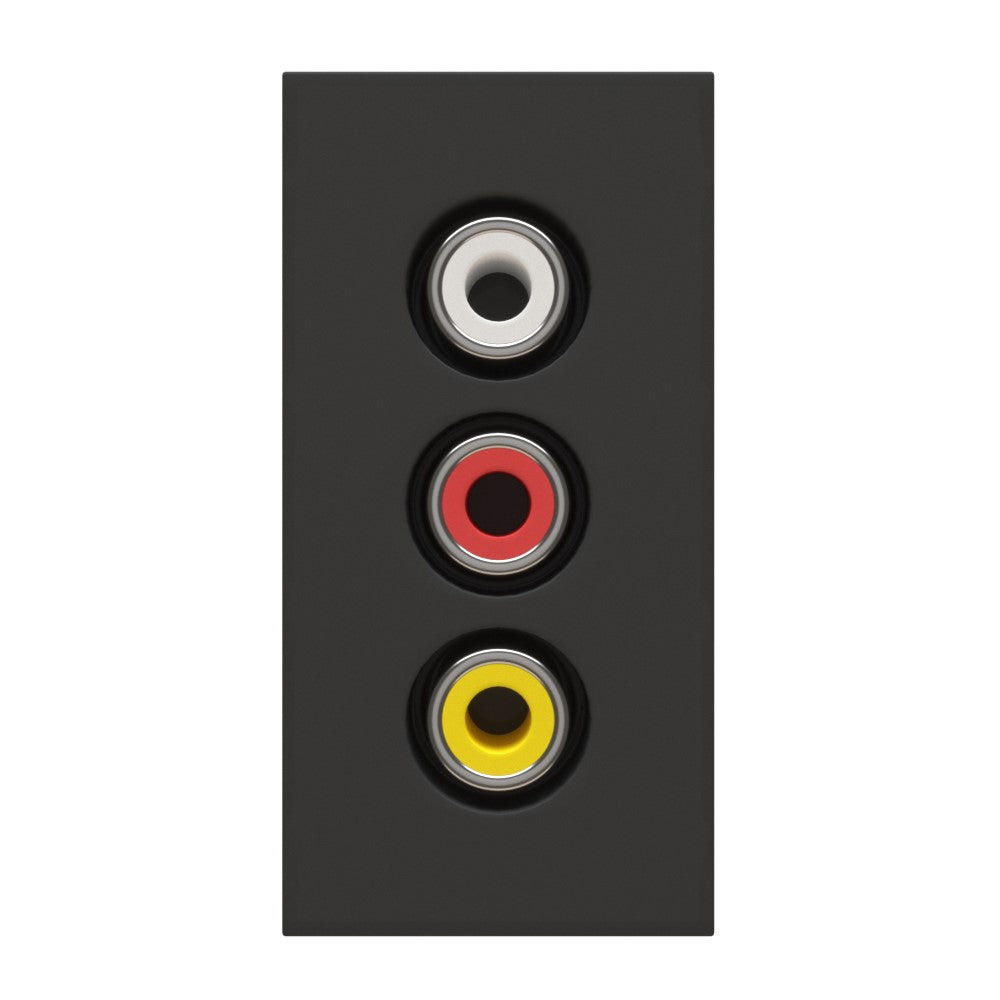 RCA lizdas juodos spalvos