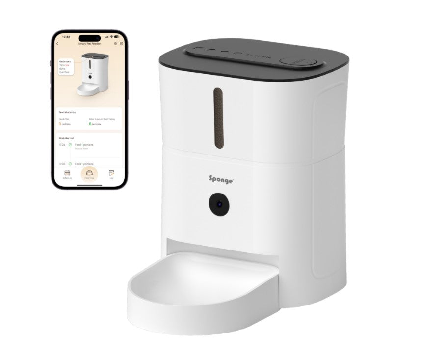 Išmanus maisto dozatorius Sponge Pet Feeder Smart Camera