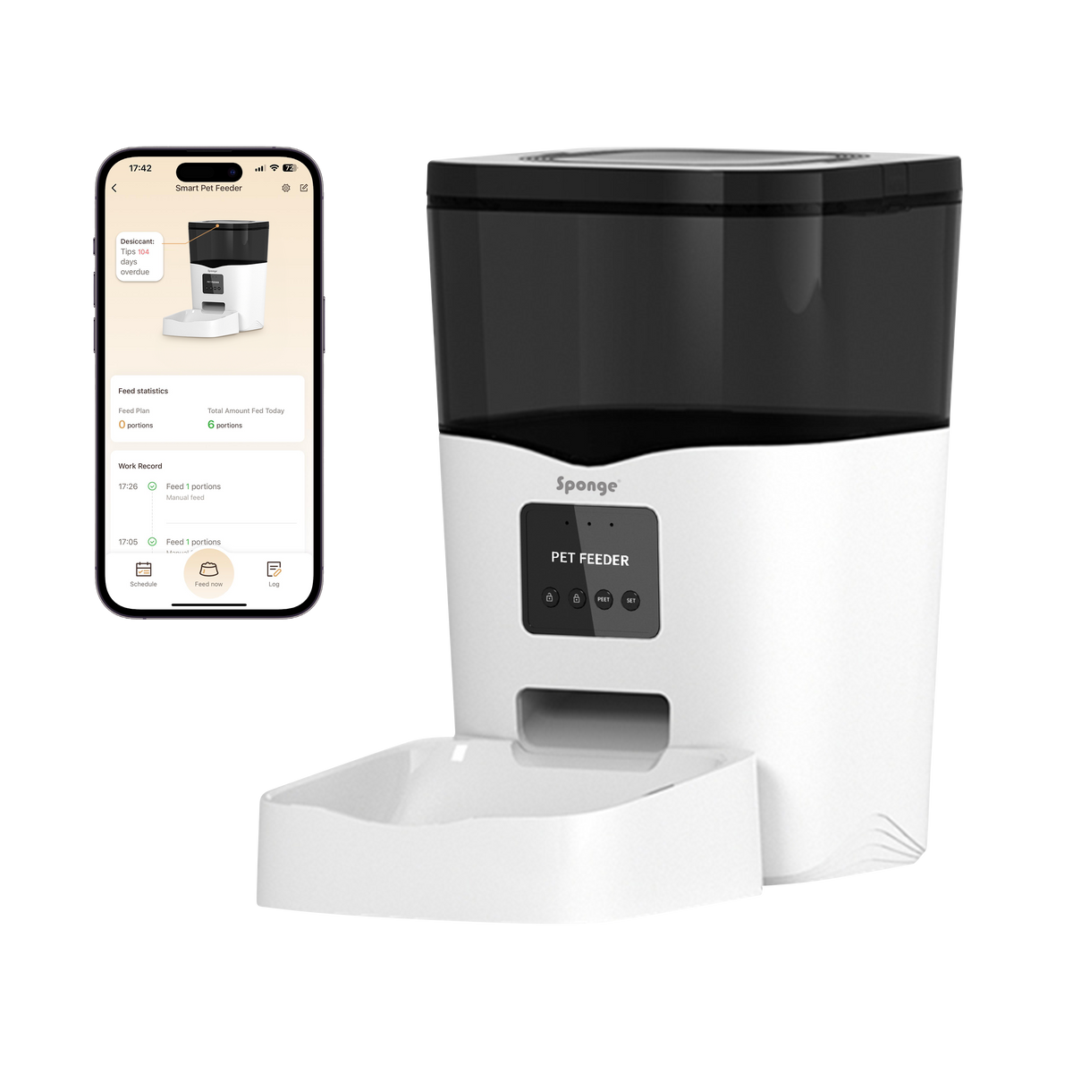 Išmanus maisto dozatorius Sponge Pet Feeder Smart