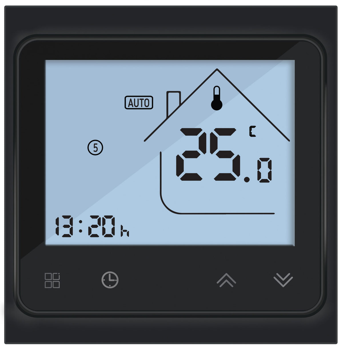 SPRING TR002-1B termostatas juodos spalvos