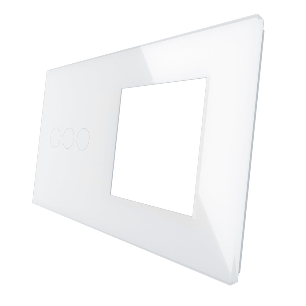 Tripolė panelė su vienviečiu rėmeliu (baltas)