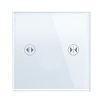 Vienvietė, sensorinė stiklo panelė žaliuzėms (balta)