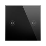 Vienvietė, sensorinė stiklo panelė žaliuzėms (juoda)