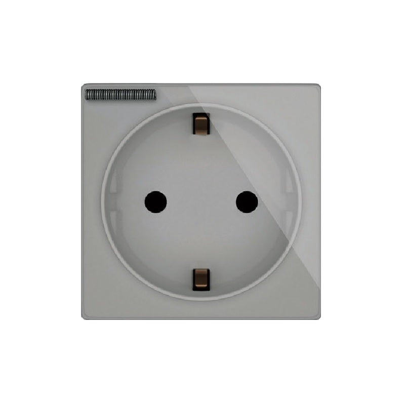 kištukinis lizdas su dangteliu pilkas