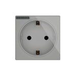 kištukinis lizdas su dangteliu pilkas