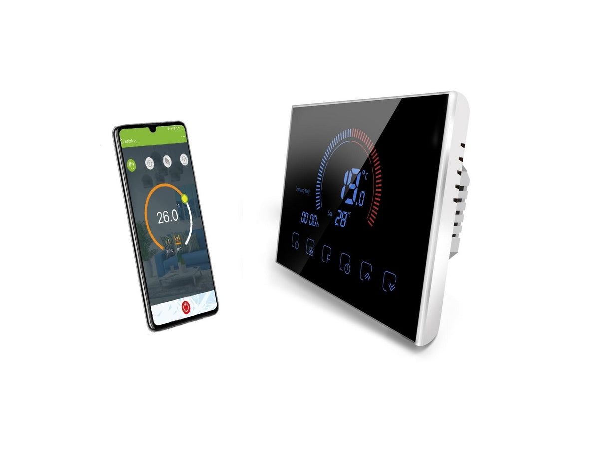 Termostatas SPRING TR8000-1WB (grindiniam šildymui) (juodas)