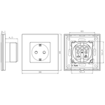 Kištukinis lizdas su įžeminimu, su WIFI, baltas