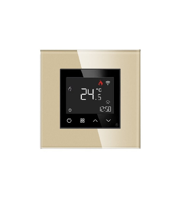 termostatas su su wifi, su auksiniu rėmeliu