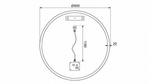 Apvalus LED veidrodis Vesta 2 60 cm Bluetooth
