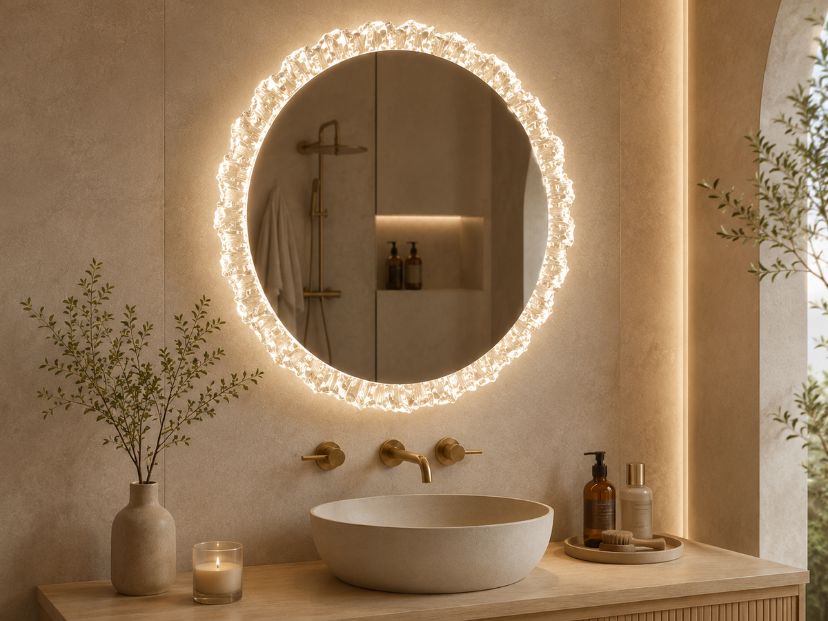 Apvalus LED veidrodis Madera 60 cm