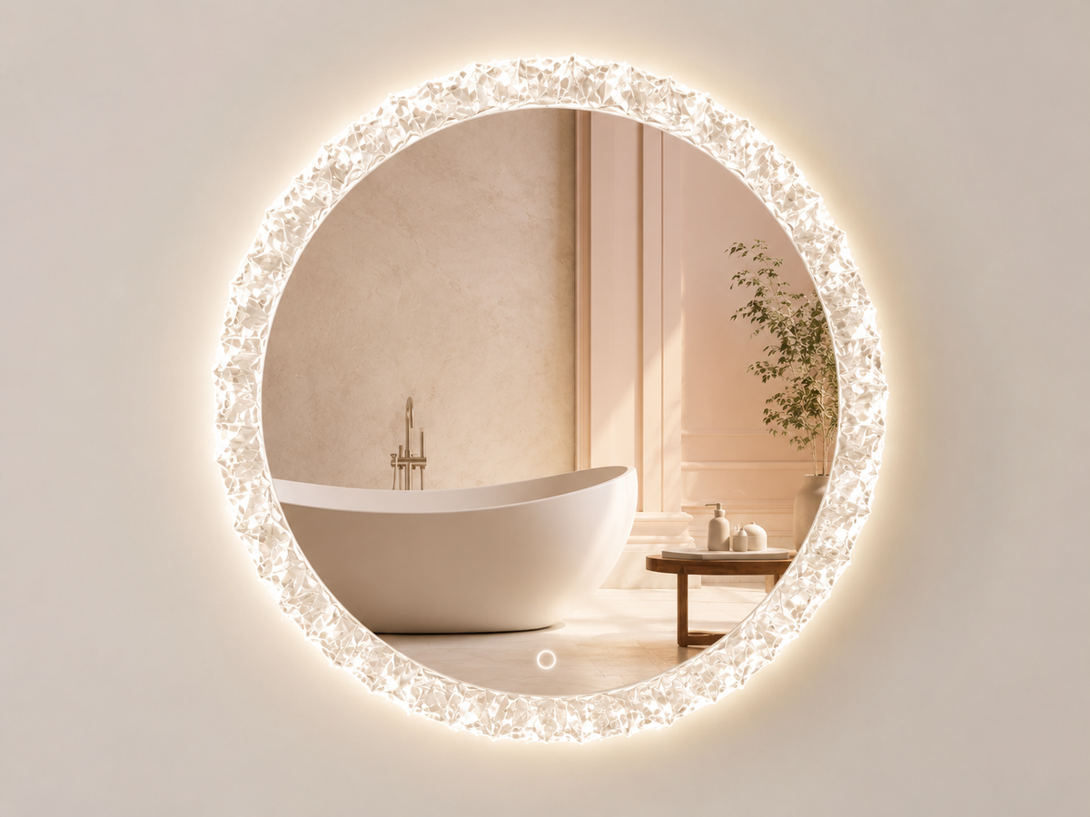 Apvalus LED veidrodis Lyra 60 cm