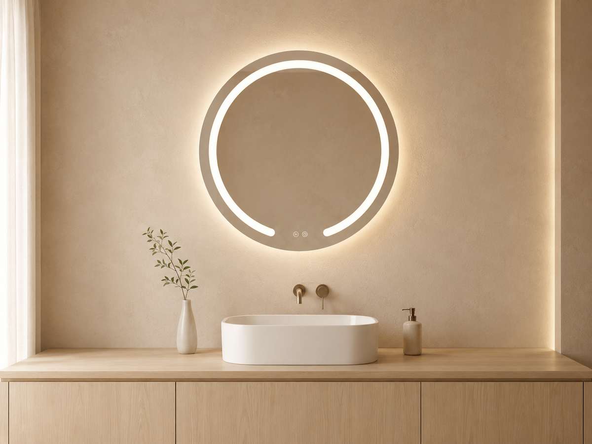 Apvalus LED veidrodis Riva 50 cm