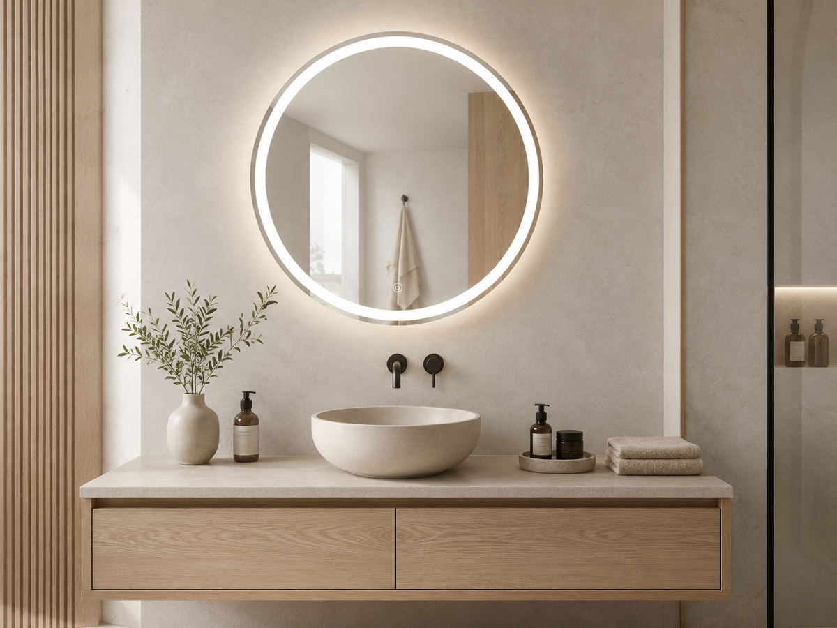 Apvalus LED veidrodis Nova 2 90 cm