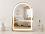 Dekoratyvinis LED veidrodis Nexus 2 baltu rėmu 40 × 45 cm