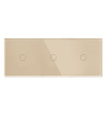 Trivietė, vienpolė, sensorinė stiklo panelė (auksinė)