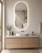 Ovalus LED veidrodis Serena 2 60 × 80 cm
