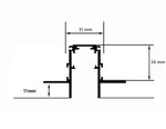 Magnetinis bėgelis, 1m (įleidžiamas), 11mm